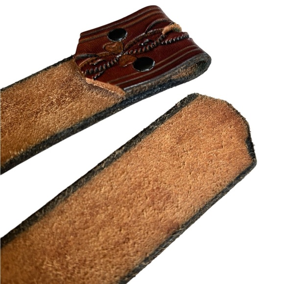 Vintage Metamorphosis Western Style Belt Handcrafted Genuine Leather Tooled main image 8